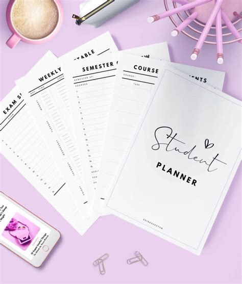 Student Planner Printable (15 Pages) | ShineSheets