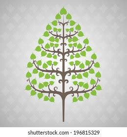 Tree Bodhi Leaf Stock Vector (Royalty Free) 196815329 | Shutterstock