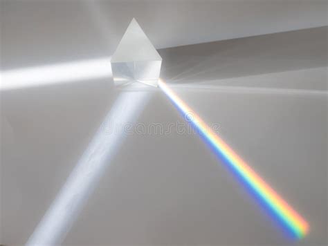 Scattering of a Ray of Sunlight White Light through a Prism Creating ...