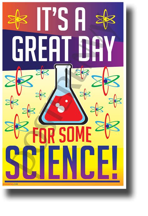 It's a Great Day for Some Science! NEW Science & Technology Poster (ms312)