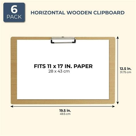 11x17 Clipboards Double Clip Hardboard Extra Large Clipboard 11 x 17 ...