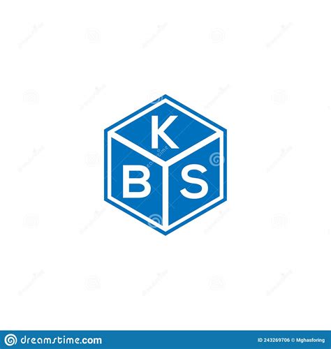 KBS Letter Logo Design on Black Background. KBS Creative Initials ...