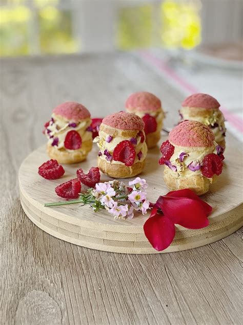 Pate a Choux with Mousseline Cream and Raspberry Filling - MY 100 YEAR ...