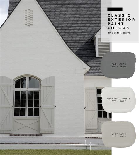 Classic Exterior Paint Colors - Soft Gray & Taupe - Room For Tuesday