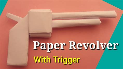 Make paper pistol - paper gun - origami revolver - easy origami