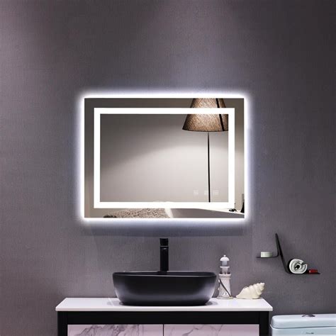 Ktaxon Home LED Lighted Rectangle Bathroom Mirror,Modern Wall Mirror ...