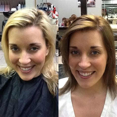 Before and after. Colored with redken Chromatics! A beautiful change ...