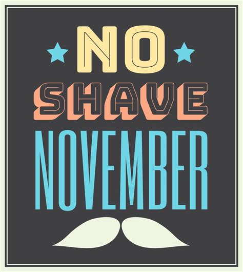 No Shave November 263470 Vector Art at Vecteezy