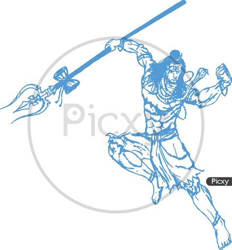 Lord Shiva Angry Sketch