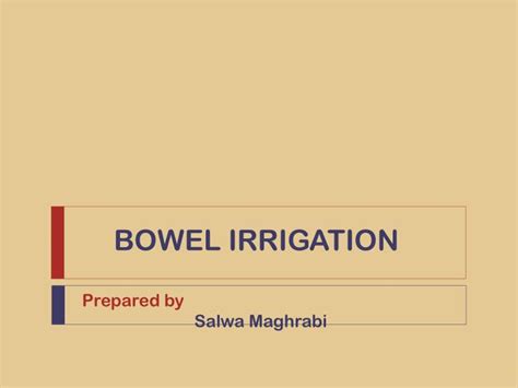 PPT - BOWEL IRRIGATION PowerPoint Presentation, free download - ID:5711561