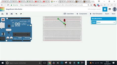 Simulation arduino+ LED --- Tinkercad Circuits - YouTube