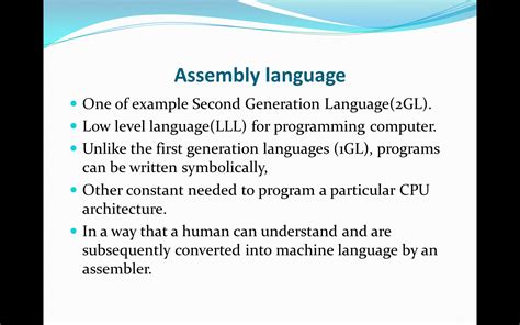 my computer notes: SECOND GENERATION PROGRAMMING LANGUAGE