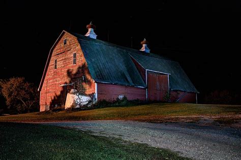 Barn at night Photograph by David Matthews - Pixels