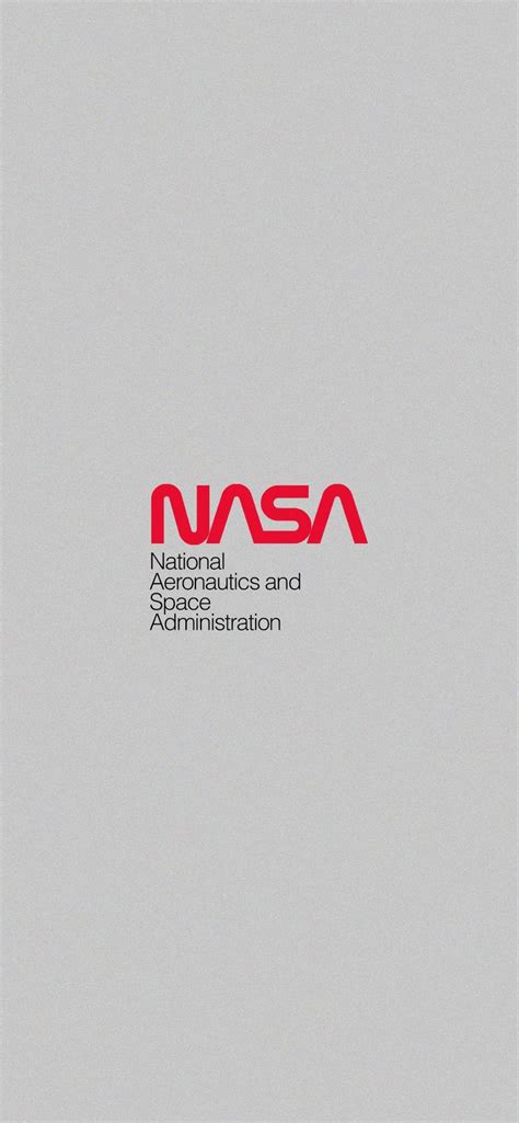 the nasa logo is shown in red on a gray background