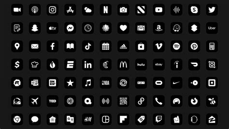 Black And White App Icons Ios 14 / Black Script Font Categories 10 Ios ...