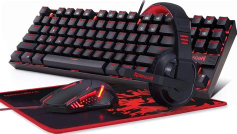 Redragon K552-BB Gaming Keyboard and Mouse, Large Mouse Pad, PC Gaming ...