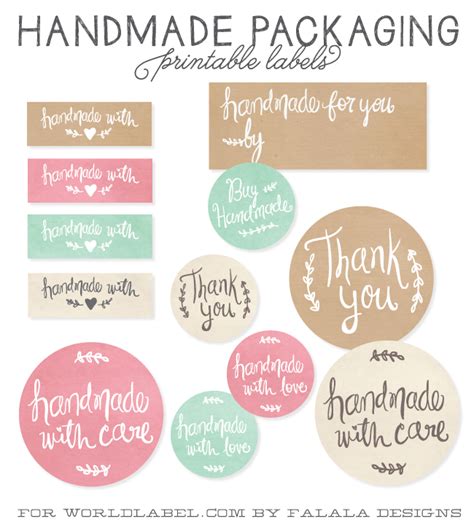 Customizable Free Printable Labels For Handmade Items