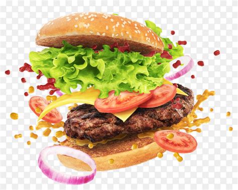 Floating burger PNG - Similar PNG