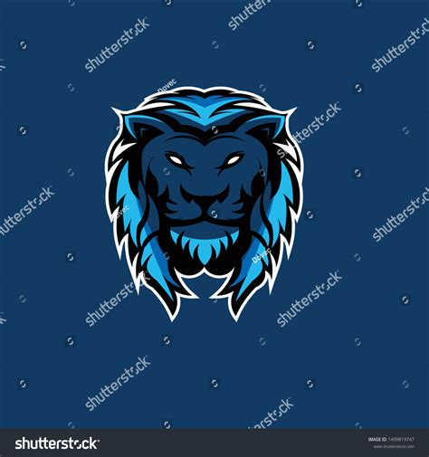 Lion Mascot Logo Gaming Design Vector Stock Vector (Royalty Free ...