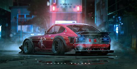 HD wallpaper: Datsun 240Z, render, RS Watanabe, car, JDM, artwork ...