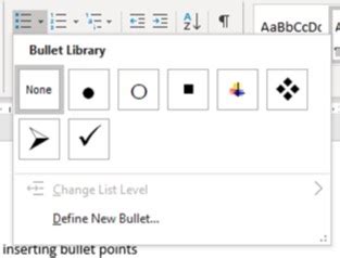 Word Basics Bullet Points - how to do it | JPL Herefordshire & UK