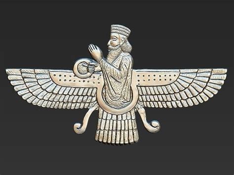 Symbol Zoroastrian Logo 3D model 3D printable | CGTrader