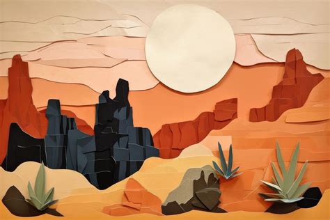 Desert painting rock art. | Free Photo Illustration - rawpixel