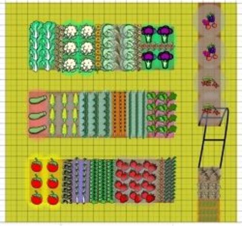 Vegetable Garden Layout Template