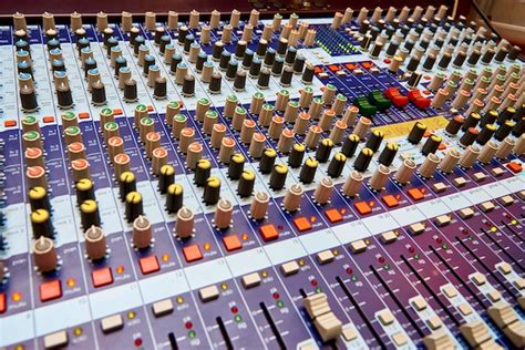 Premium Photo | Professional sound control panel close-up.