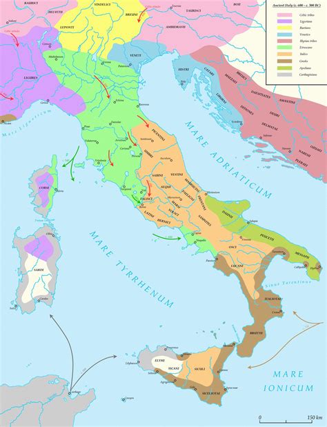 Ancient Italy map - Map of Italy ancient (Southern Europe - Europe)