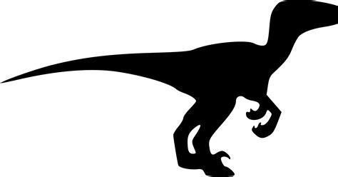 Raptor Dinosaur Clipart Black