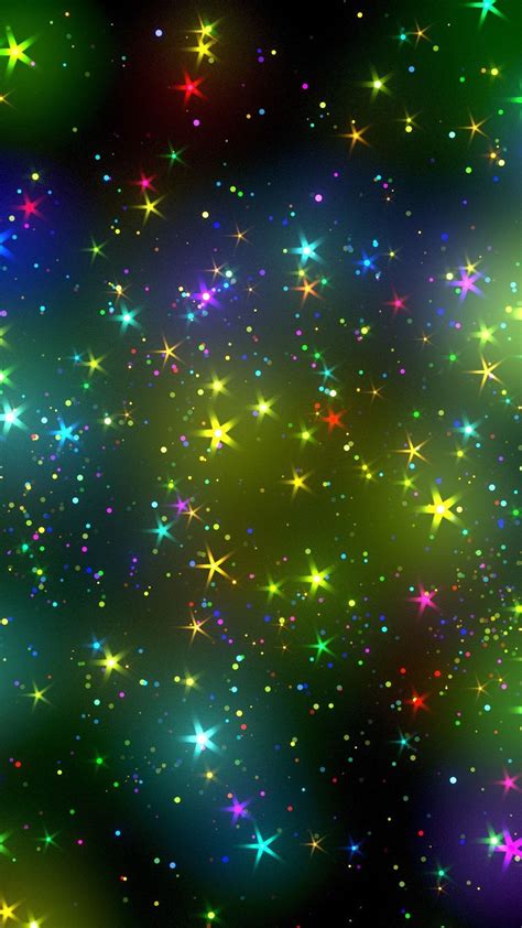 Rainbow Stars Glitter Wallpaper