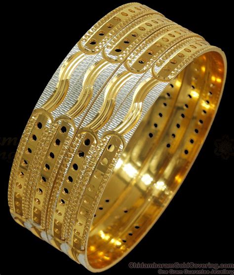 BR1993-2.10 Size One Gram Gold Rhodium Coated Bangles Bridal Collections