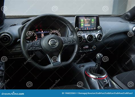 Nissan Juke Interior with Black and Red Details. 2020 Year Model ...