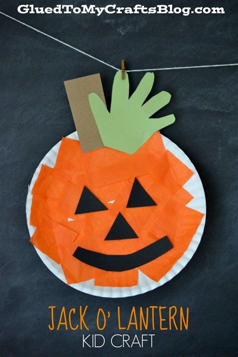 Paper Plate Pumpkin {Kid Craft} | Halloween arts and crafts, Halloween ...