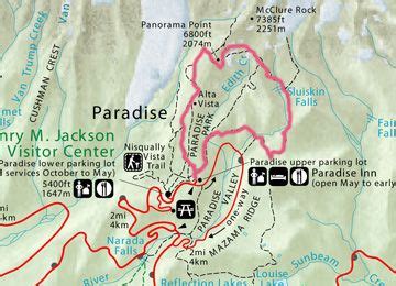 Mt. Rainier Paradise Trail Map