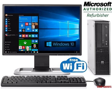 HP Desktop PC Computer Windows 10 Core 2 Duo 19" Monitor 8GB Ram 1TB ...