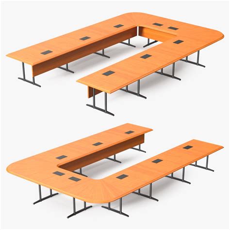 Modern U Shape Conference Table 3D Model $29 - .ma .lxo .obj .c4d ...