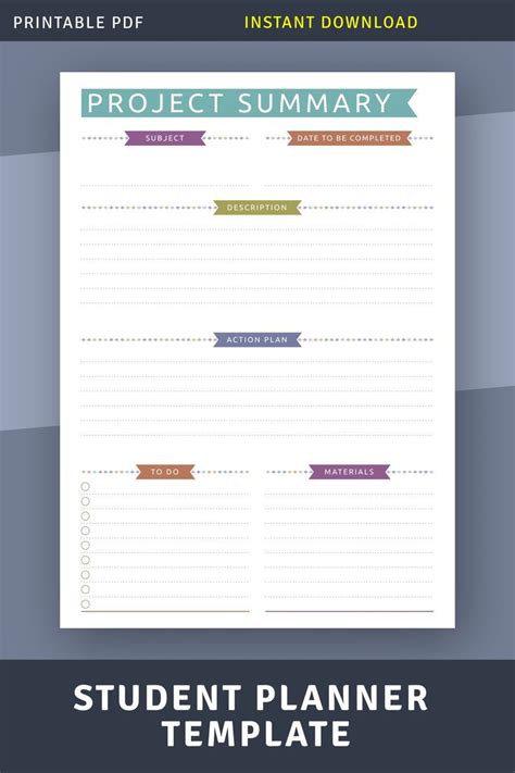 Student Planner Template, Productivity Planner, Planner Lists Ideas ...