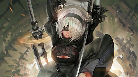 Girl Fights Nier Automata Wallpapers - Nier Automata Wallpaper 2b ...