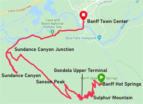 Banff National Park Hiking Trails Map - Catha Daloris