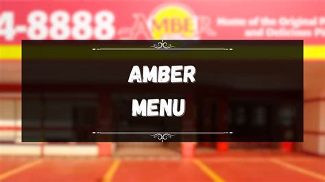 Amber Menu Prices Philippines January 2025 Updated