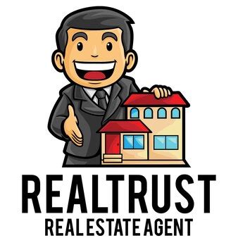 Premium Vector | Real estate agent logo mascot template