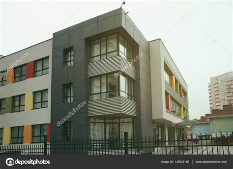 Modern school building Stock Photo by ©belchonock 135545166