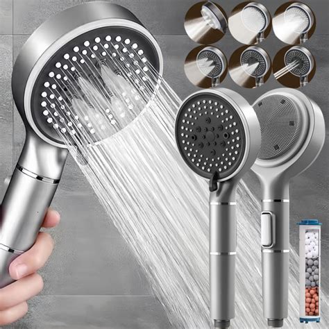 Shower Head With Handheld 6 Spray Pattern-Ultimate Shower Experience ...