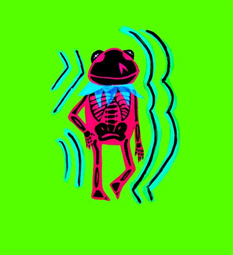 Frog Skeleton Poster nature Painting by Ashley Eva | Fine Art America