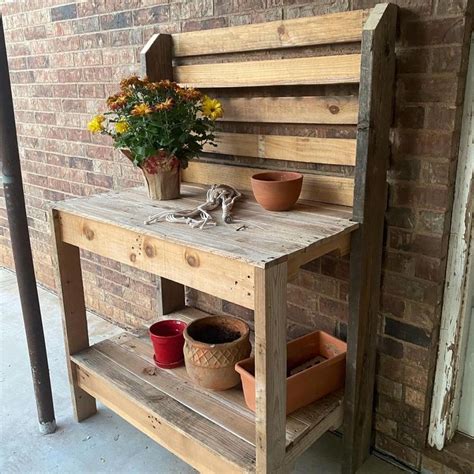 Pallet Wood Potting Bench Ana White Potting Bench Plans Wood