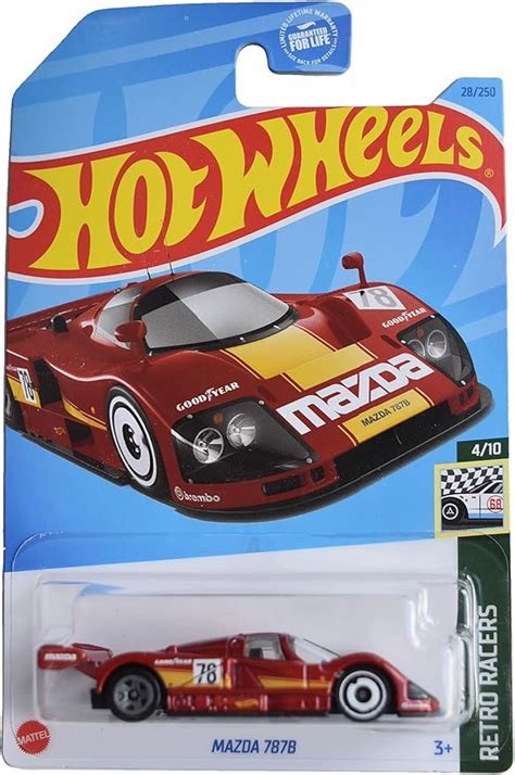 Amazon.com: Hot Wheels Mazda 787B, Retro Racers 4/10 [red] 28/250 ...