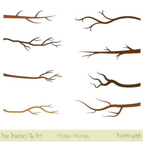 Tree Branches Clipart, Tree Branch Clip Art, Bare Branch Clipart, Leaf ...