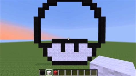 How To Create A Minecraft Mario Mushroom Minecraft Pixel Art Tutorial ...